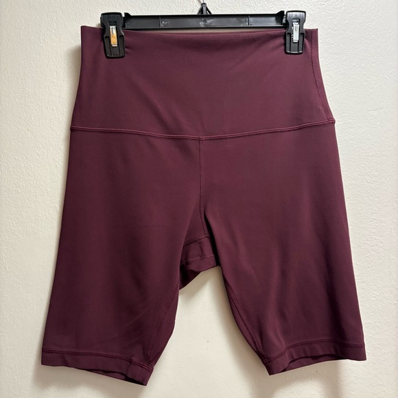 Lululemon Align 10” High Rise Bike Shorts Maroon Size 10 Nulu Buttery Soft Yoga - Picture 3 of 9